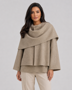 Kacob | Women's Cape Collar Scarf Coat