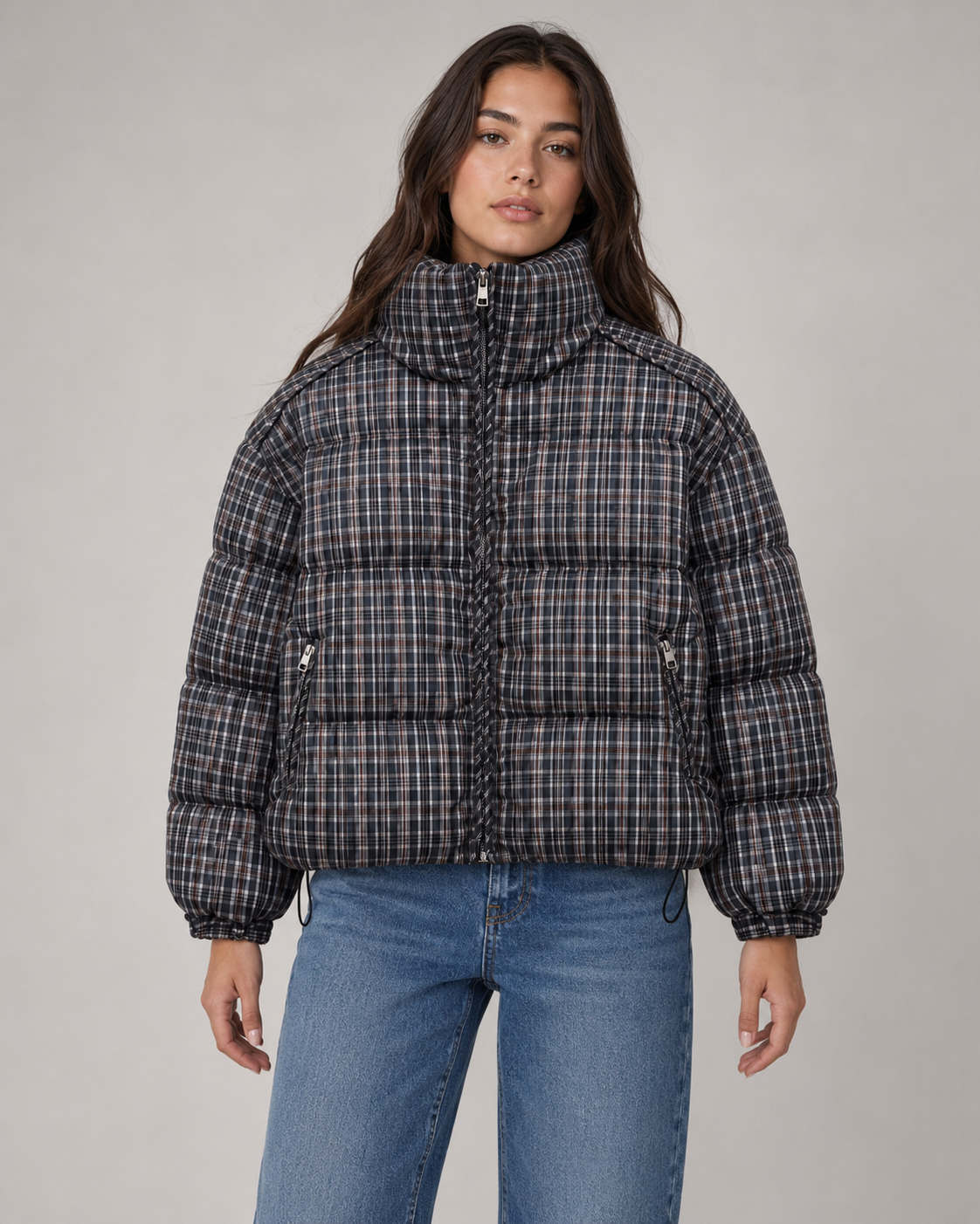 Kacob | Women's Checked Puffer Coat