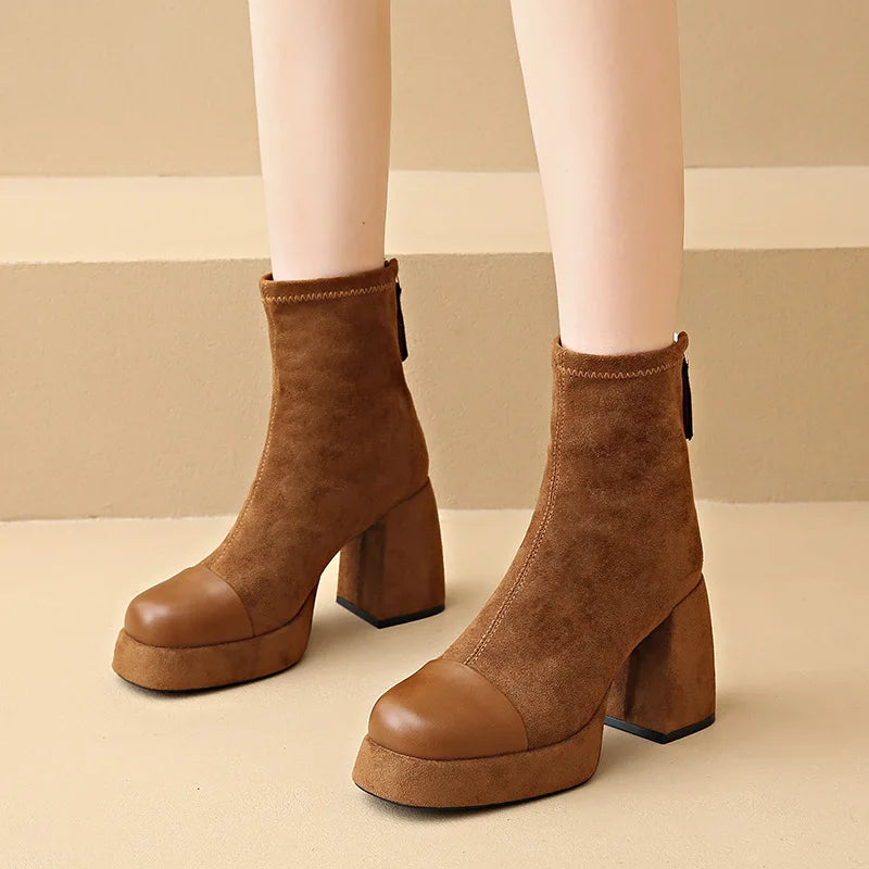 Kacob | Women's Chunky Platform Ankle Boots