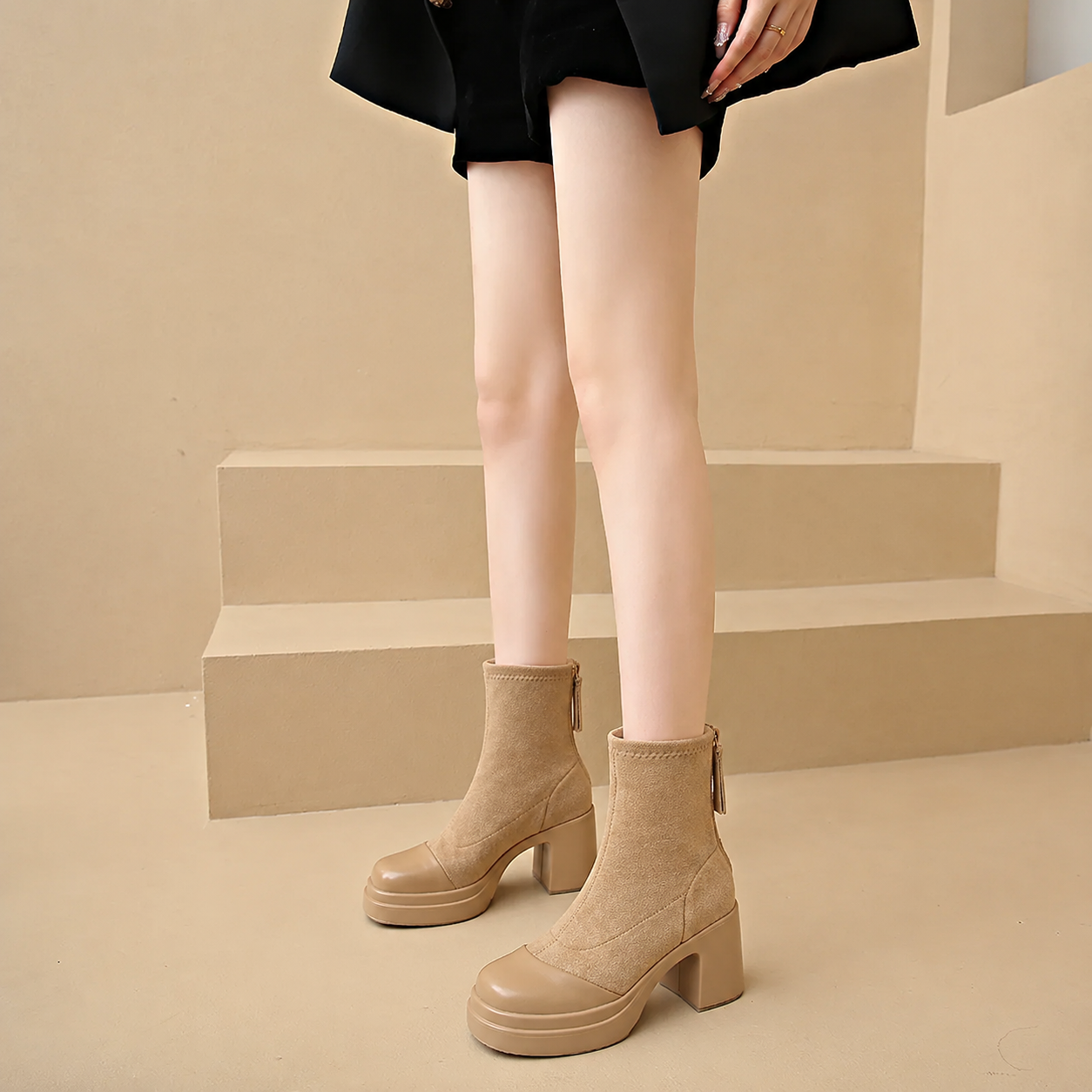 Kacob | Women's Chunky Platform Ankle Boots