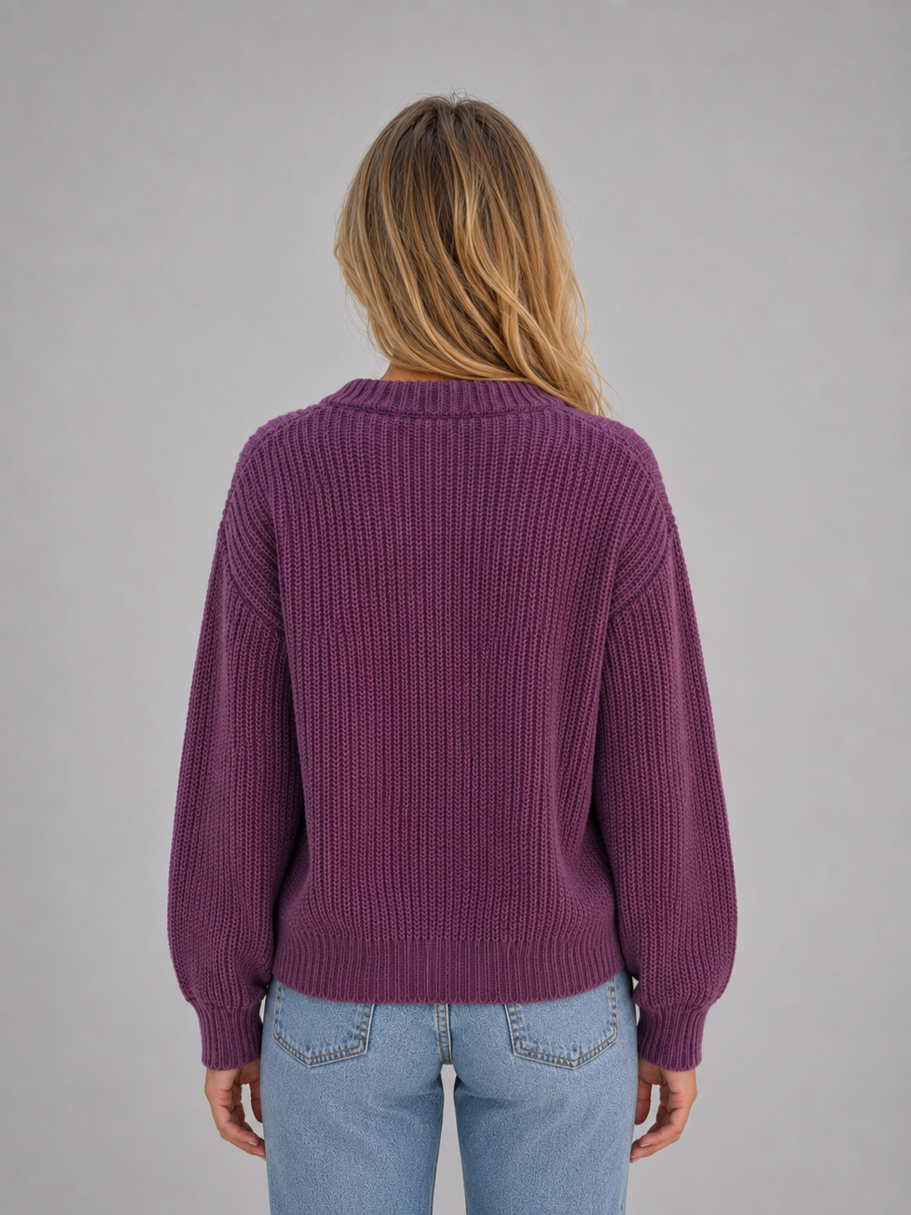 Kacob | Women's Chunky Ribbed Knit Button Front Cardigan