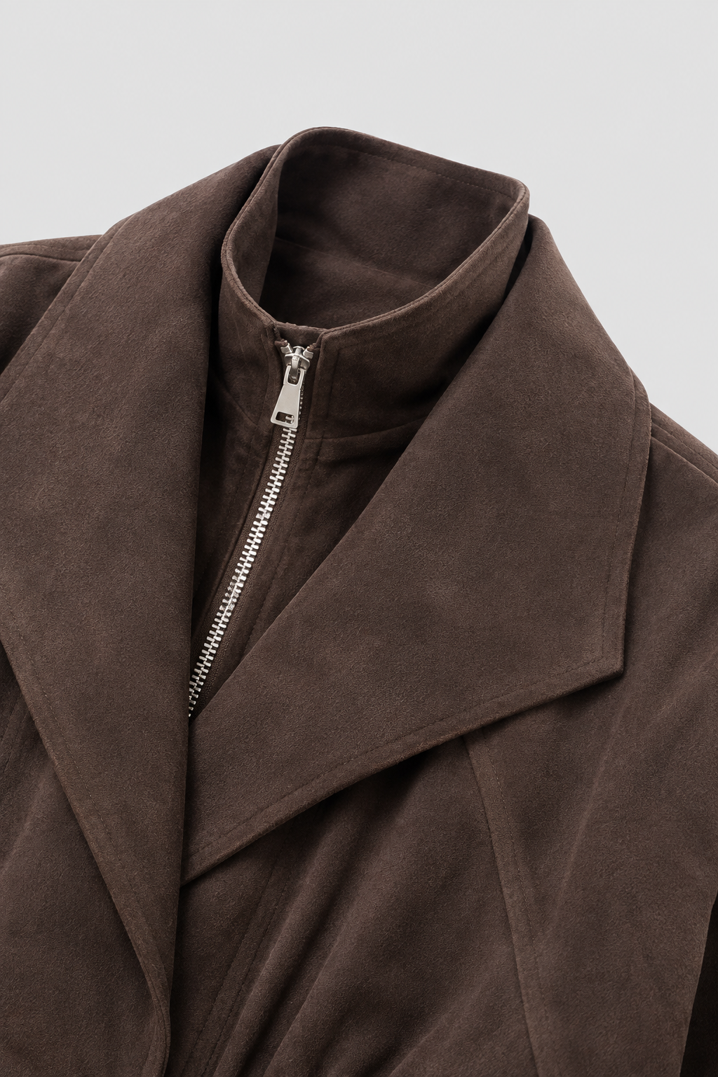 Kacob | Women's Cinched Waist Suede-Look Jacket