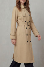 Kacob | Women's Classic Belted Storm Flap Trench Coat