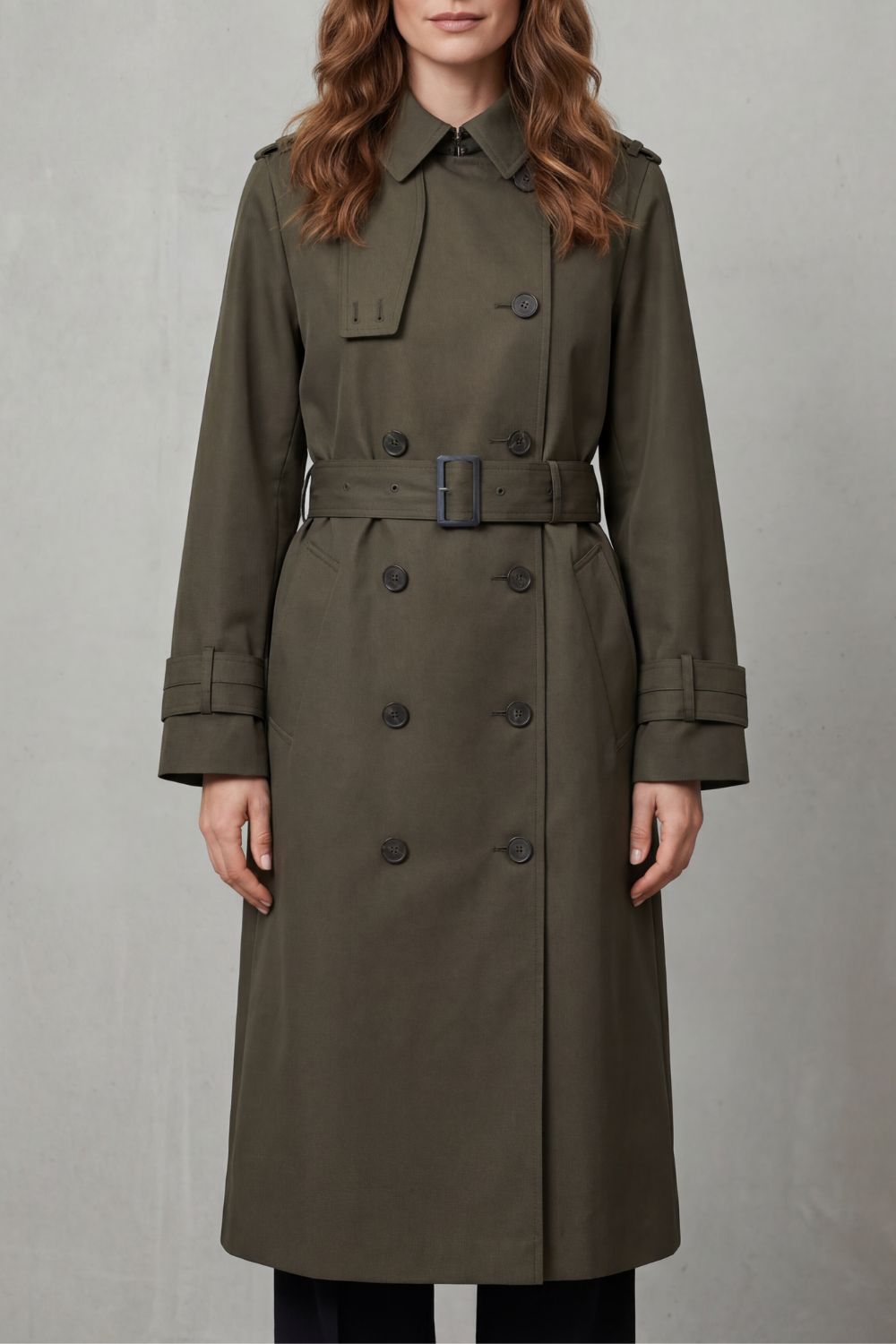 Kacob | Women's Classic Belted Storm Flap Trench Coat
