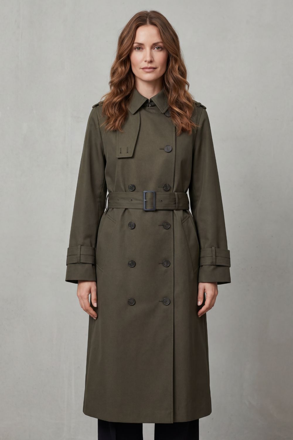 Kacob | Women's Classic Belted Storm Flap Trench Coat