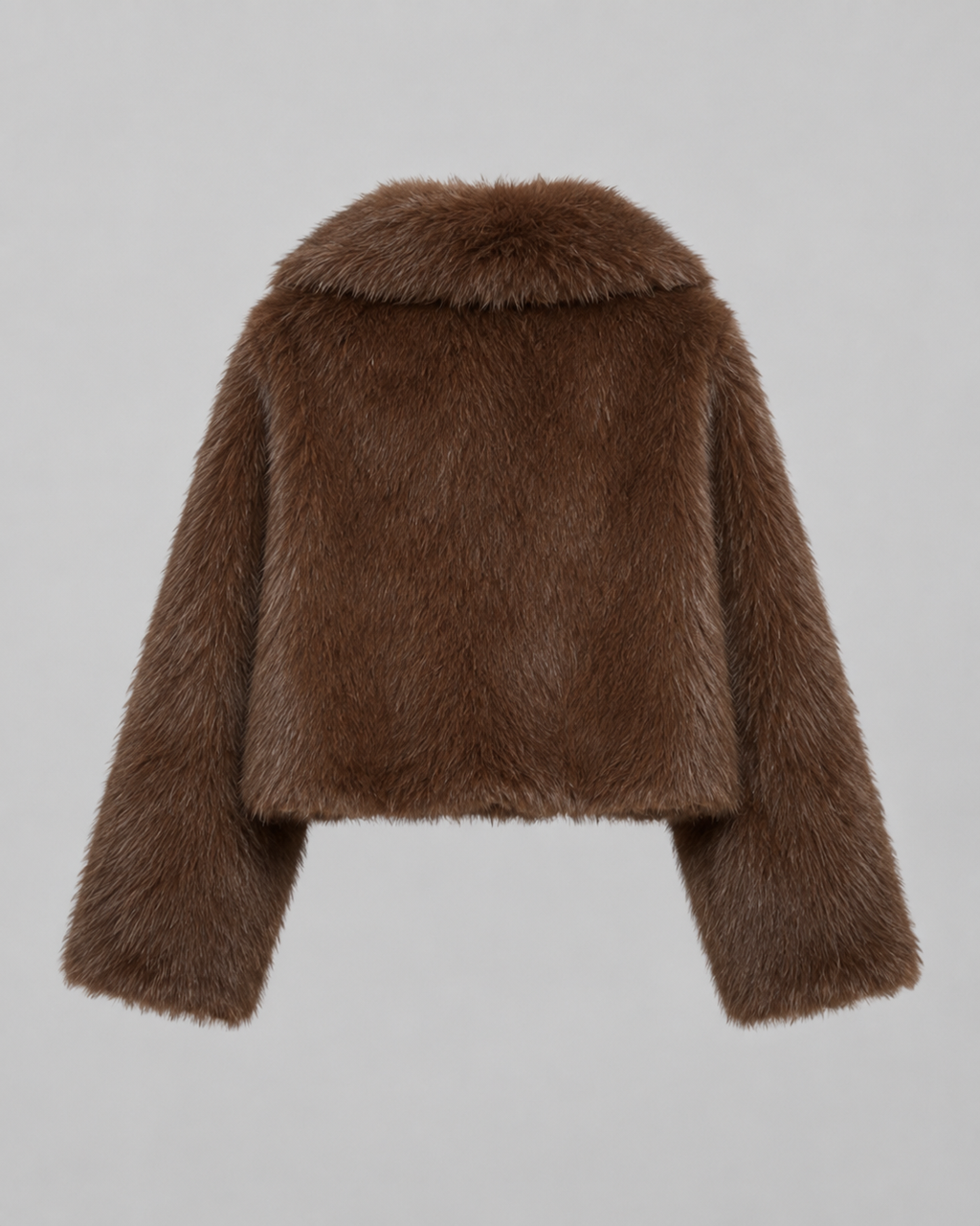 Kacob | Women's Collared Cropped Faux Fur Jacket