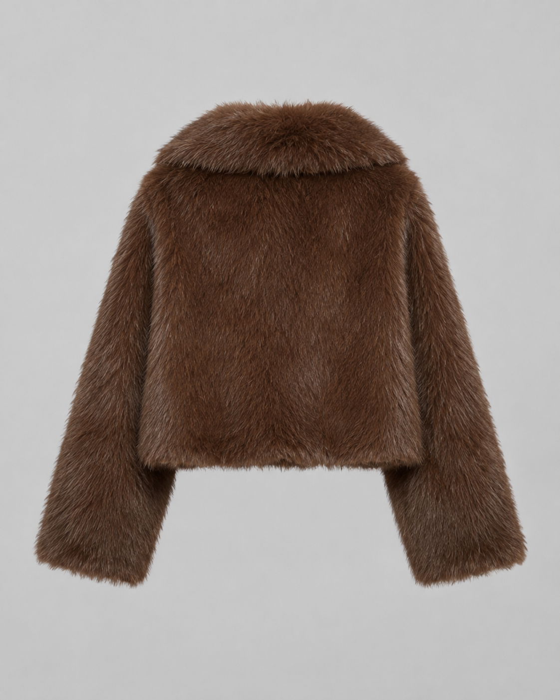 Kacob | Women's Collared Cropped Faux Fur Jacket