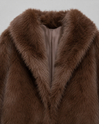 Kacob | Women's Collared Cropped Faux Fur Jacket