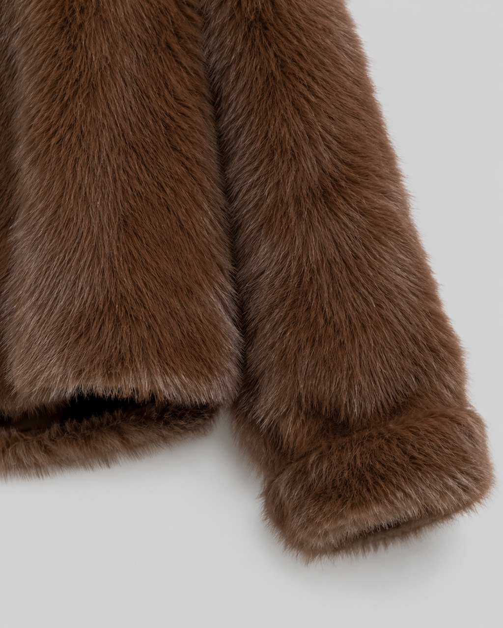 Kacob | Women's Collared Cropped Faux Fur Jacket