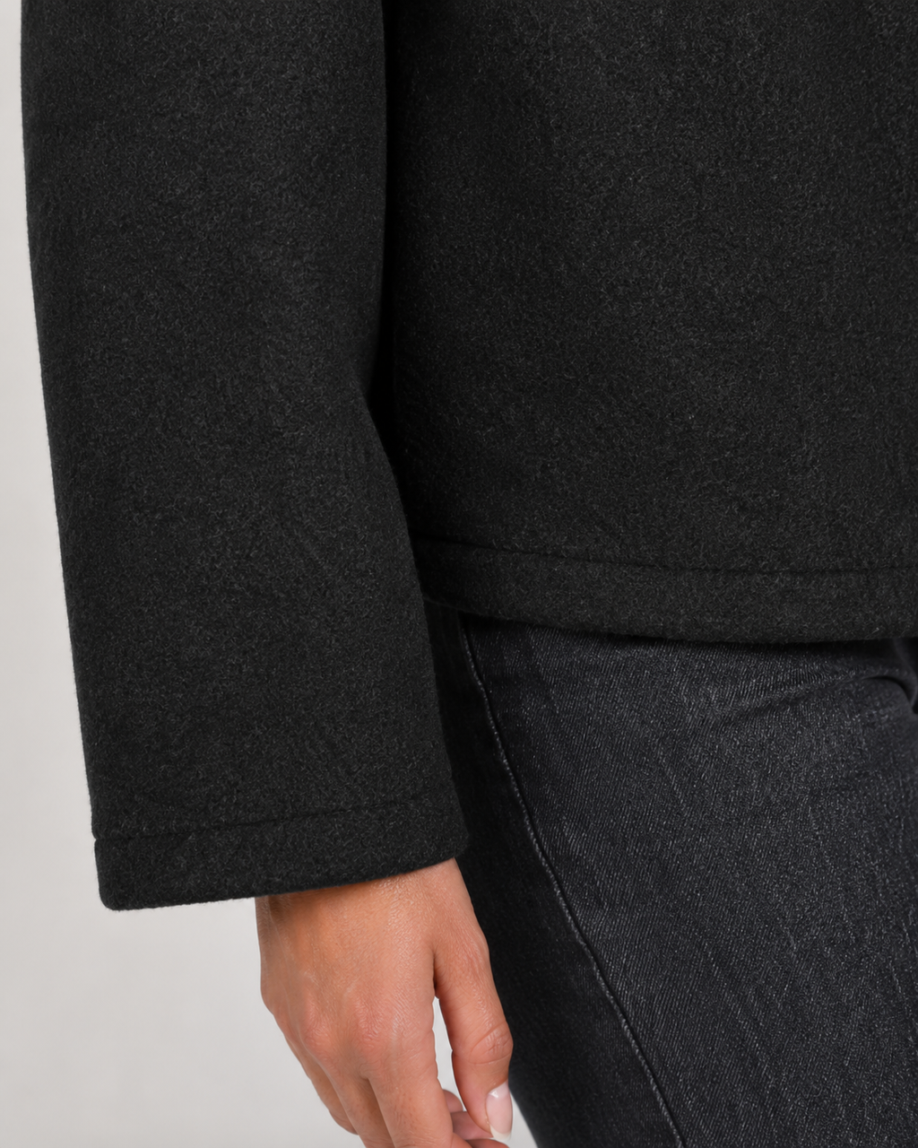 Kacob | Women's Collared Cropped Zip-Up Jacket