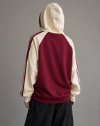 Kacob | Women's Colour Block Striped Sleeve Zip-Up Hoodie