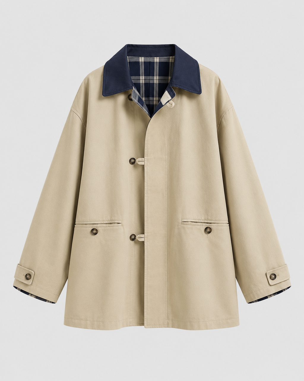 Kacob | Women's Contrast Collar Barn Jacket