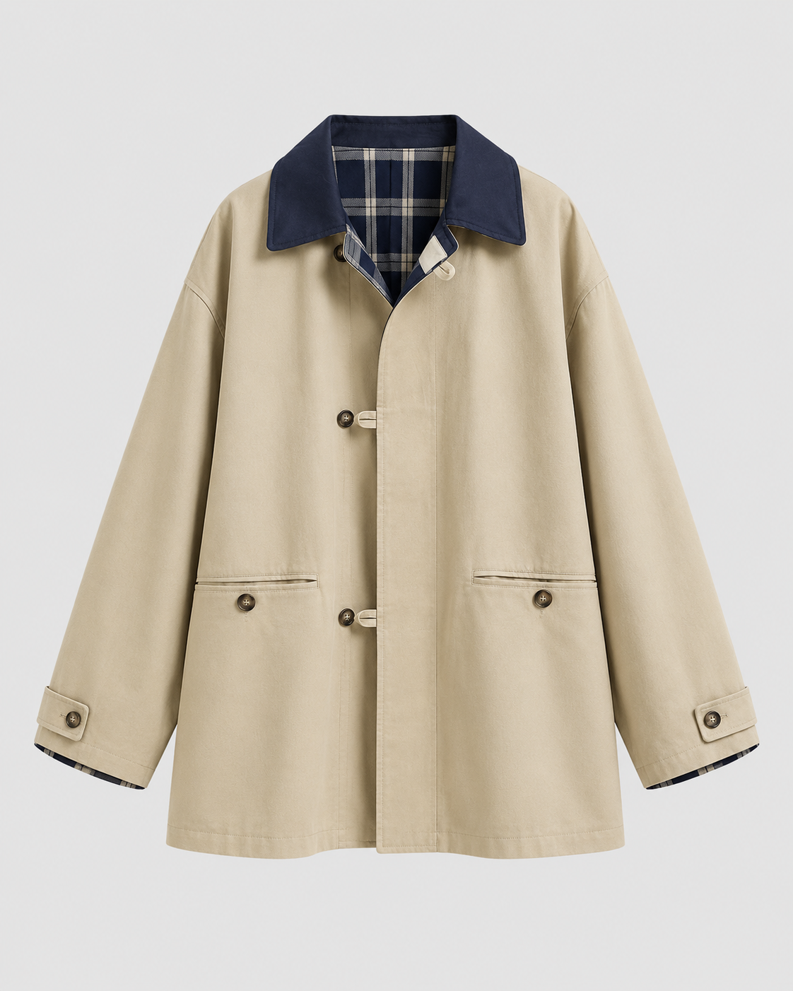 Kacob | Women's Contrast Collar Barn Jacket