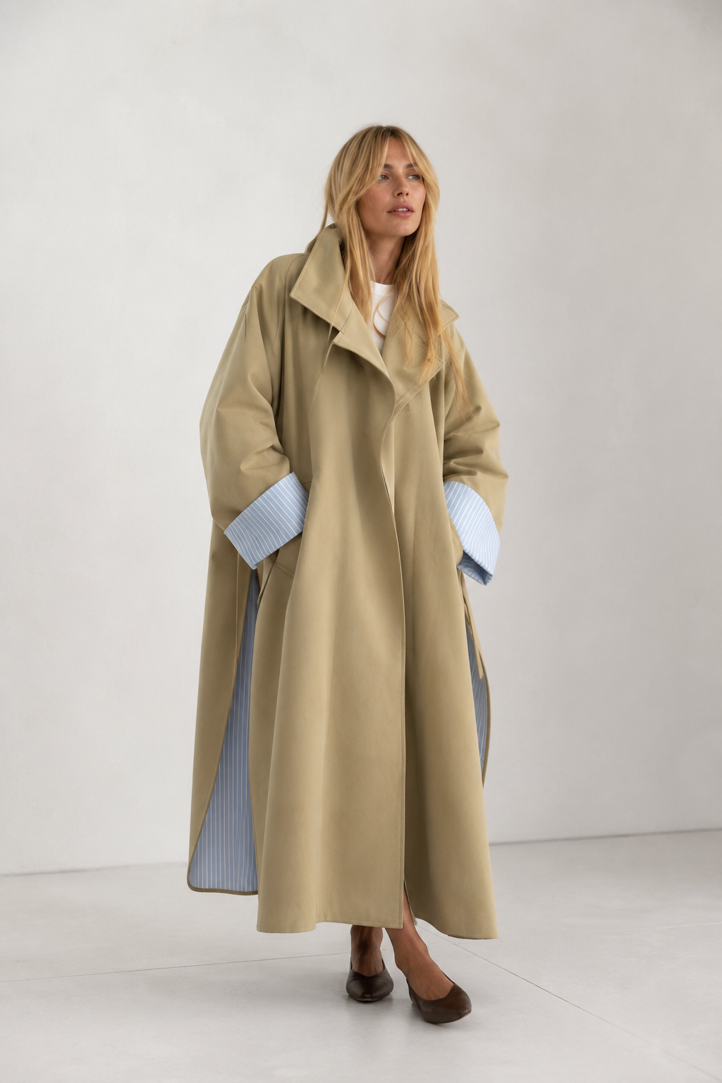 Kacob | Women's Contrast Lining Trench Coat