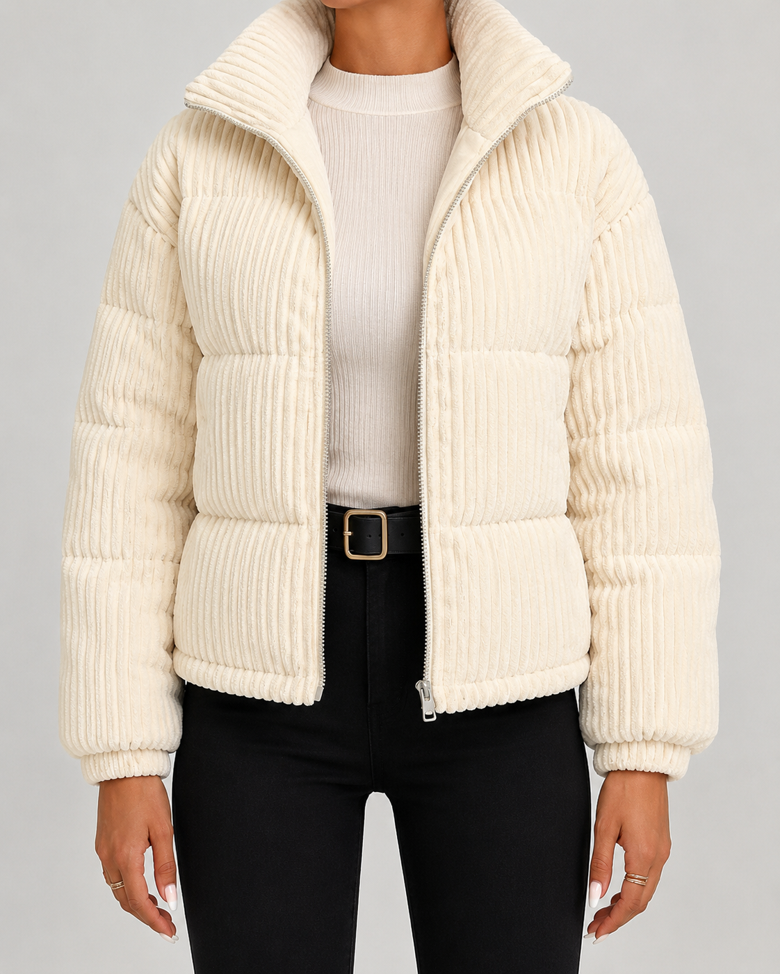 Kacob | Women's Corduroy Puffer Jacket