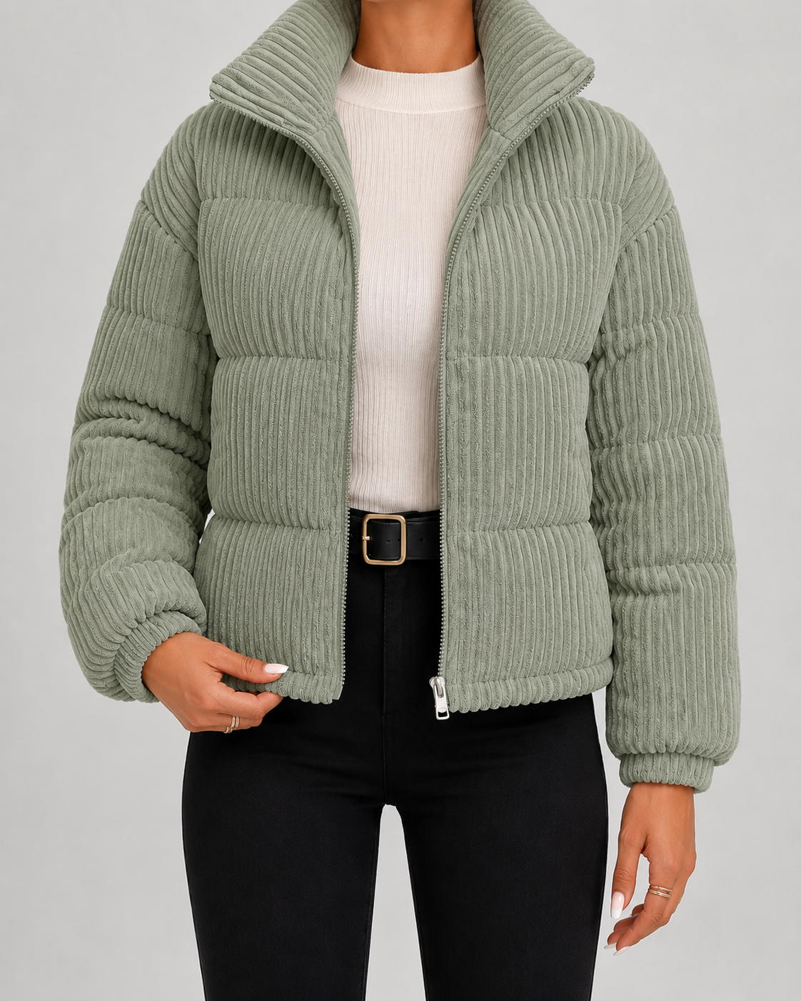 Kacob | Women's Corduroy Puffer Jacket