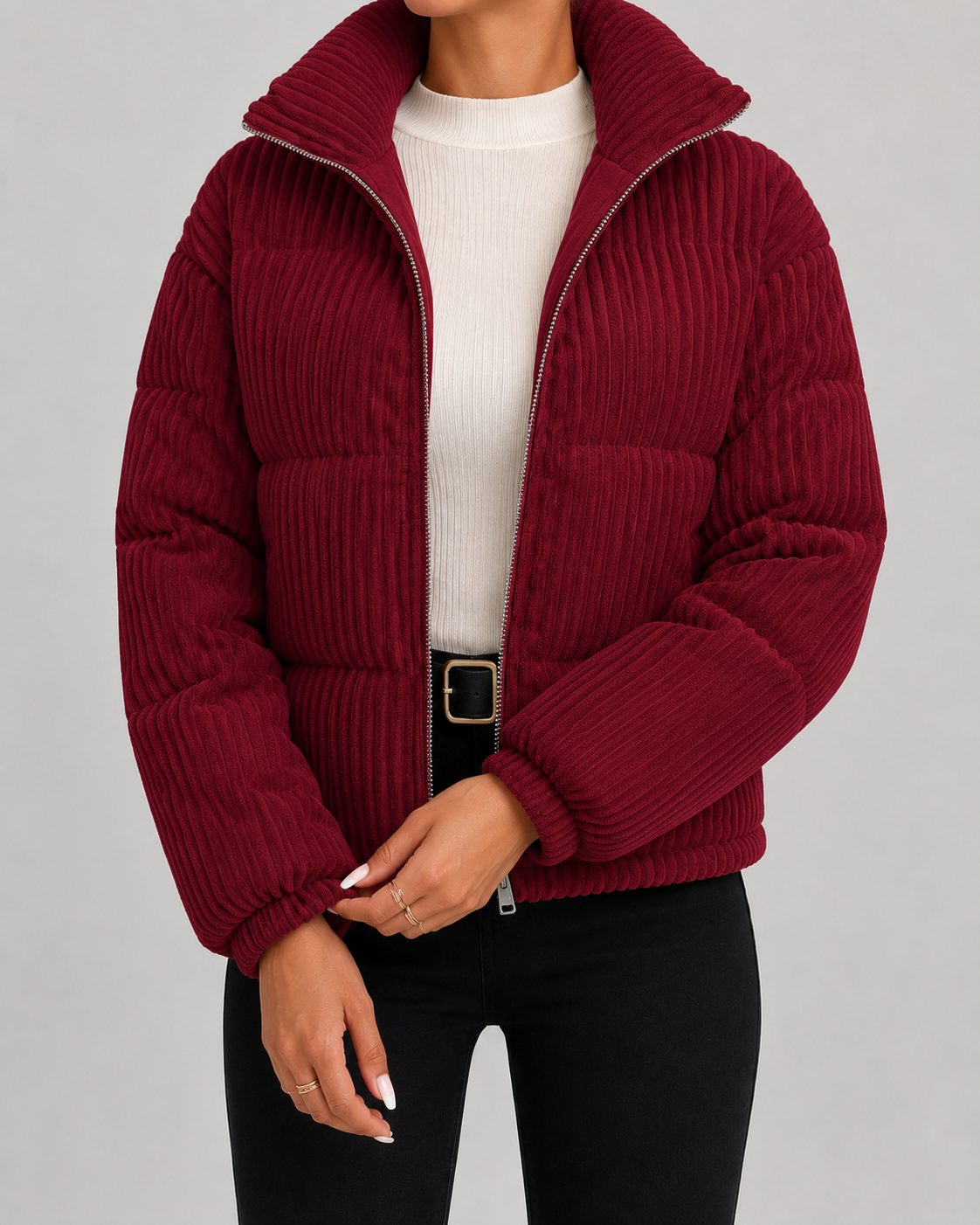Kacob | Women's Corduroy Puffer Jacket