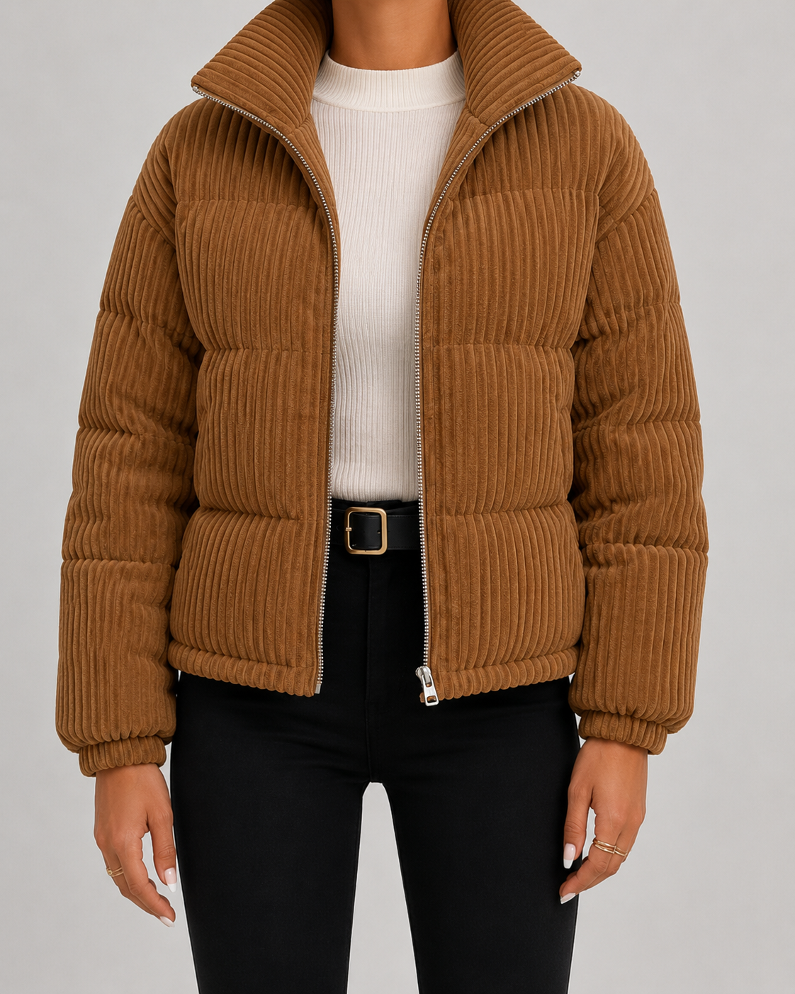 Kacob | Women's Corduroy Puffer Jacket