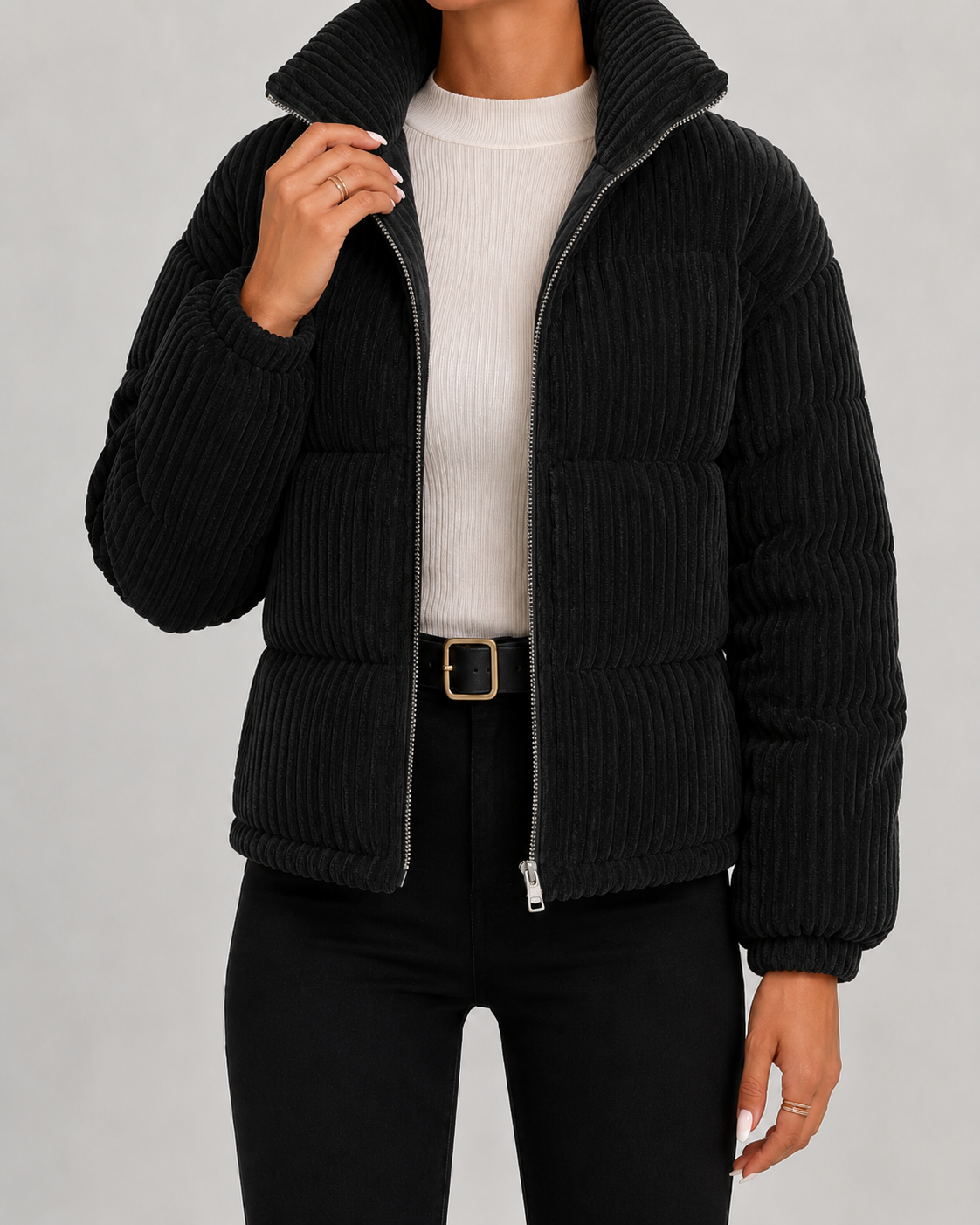 Kacob | Women's Corduroy Puffer Jacket