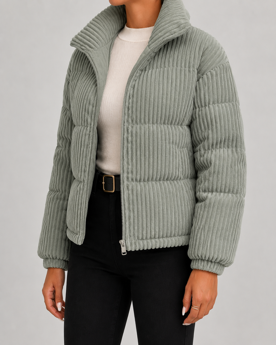 Kacob | Women's Corduroy Puffer Jacket