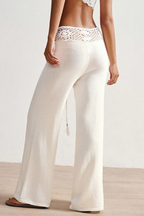 Kacob | Women's Crochet Trim Knit Trousers