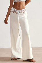 Kacob | Women's Crochet Trim Knit Trousers