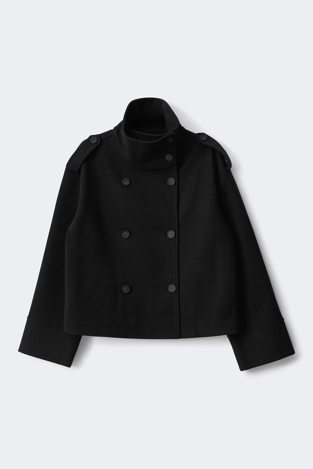 Kacob | Women's Cropped Double-Breasted Pea Coat