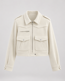 Kacob | Women's Cropped Suede-Effect Jacket