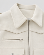 Kacob | Women's Cropped Suede-Effect Jacket