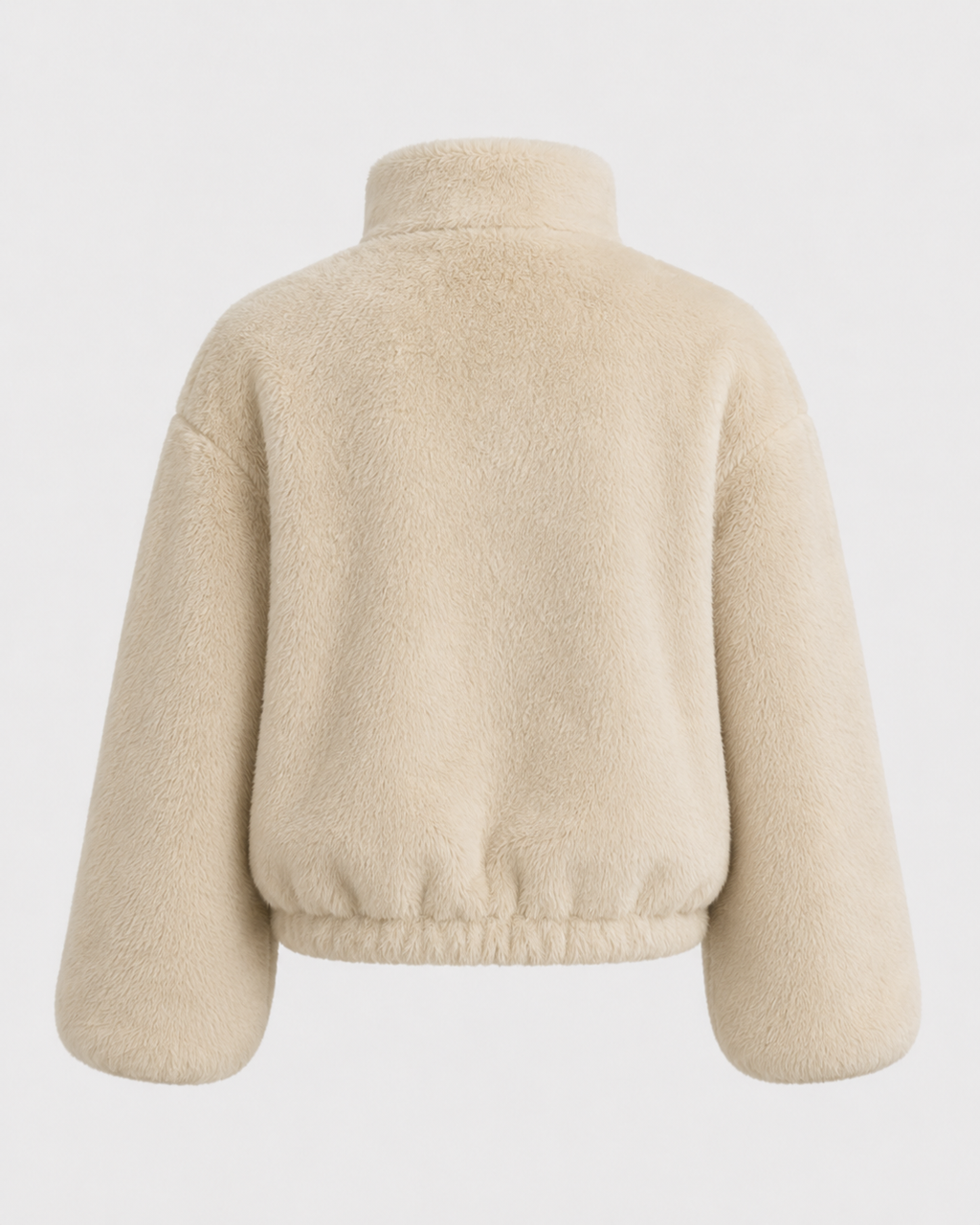 Kacob | Women's Cropped Teddy Zip Jacket