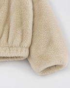 Kacob | Women's Cropped Teddy Zip Jacket