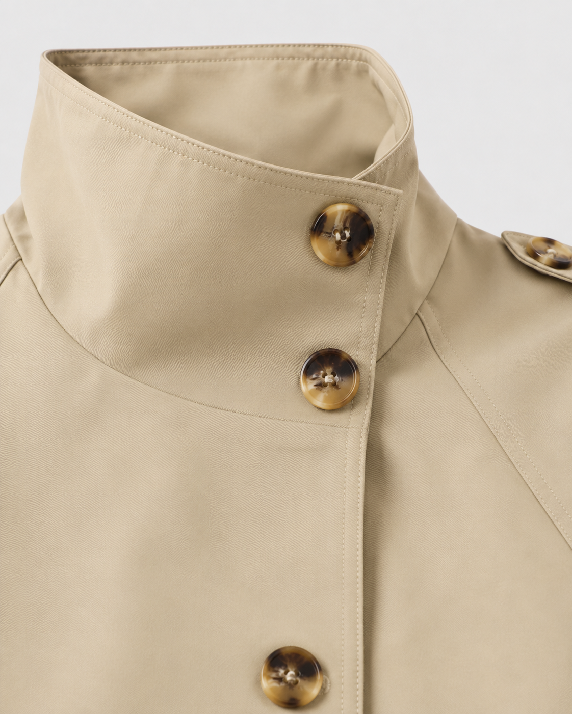 Kacob | Women's Double-Breasted Cropped Trench Jacket