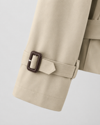 Kacob | Women's Double-Breasted Cropped Trench Jacket