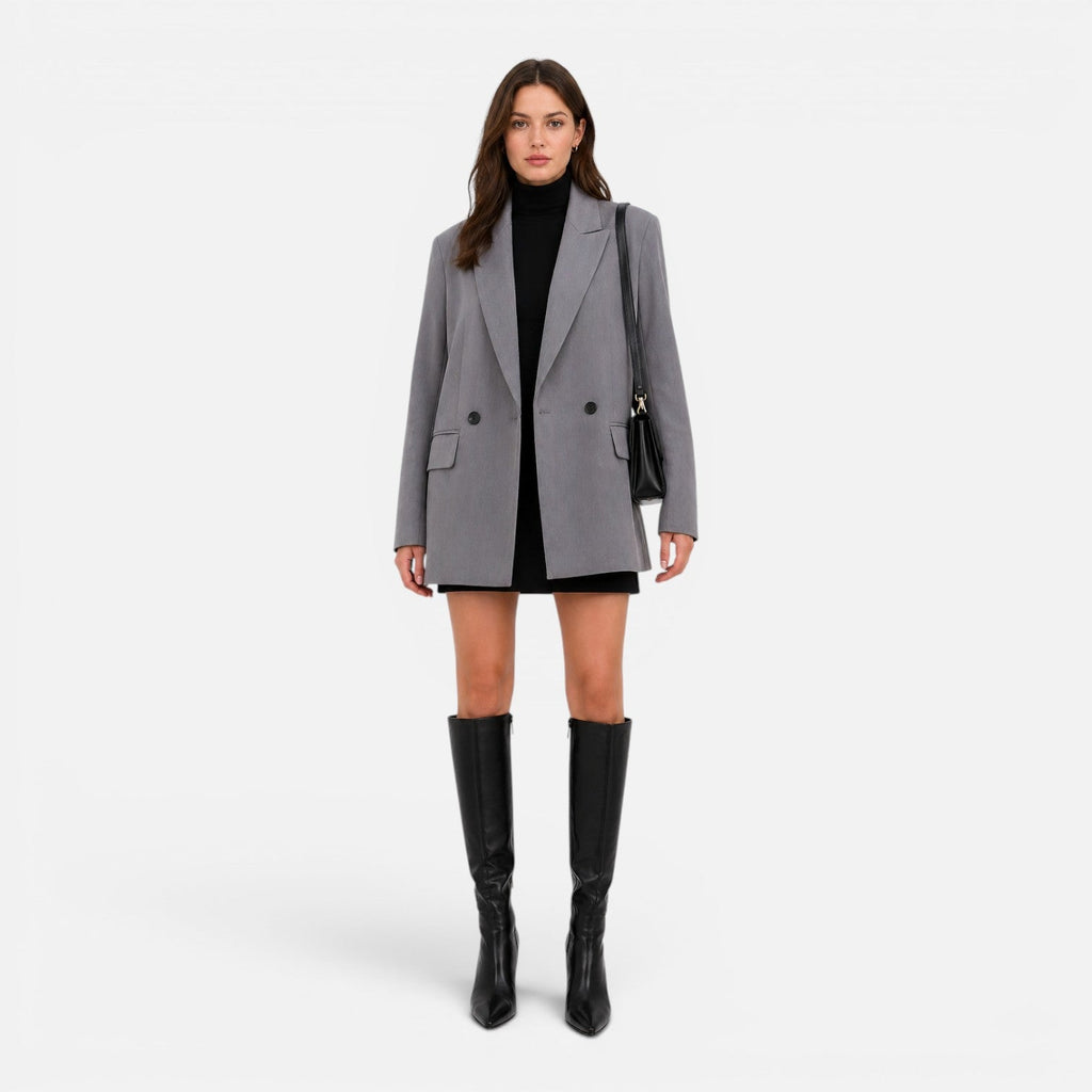 Kacob | Women's Double-Breasted Longline Blazer