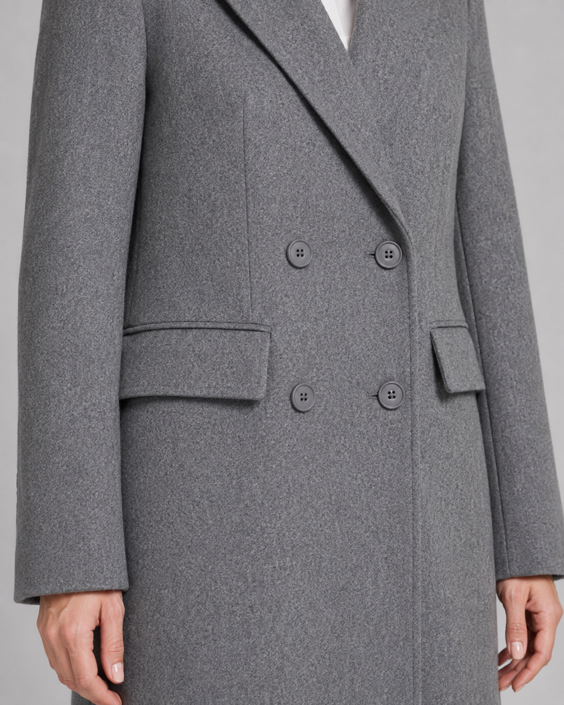 Kacob | Women's Double-Breasted Tailored Long Coat