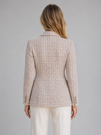 Kacob | Women's Double Breasted Textured Tailored Blazer
