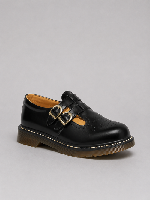 Women's Double Buckle Chunky Sole Mary Jane Shoes