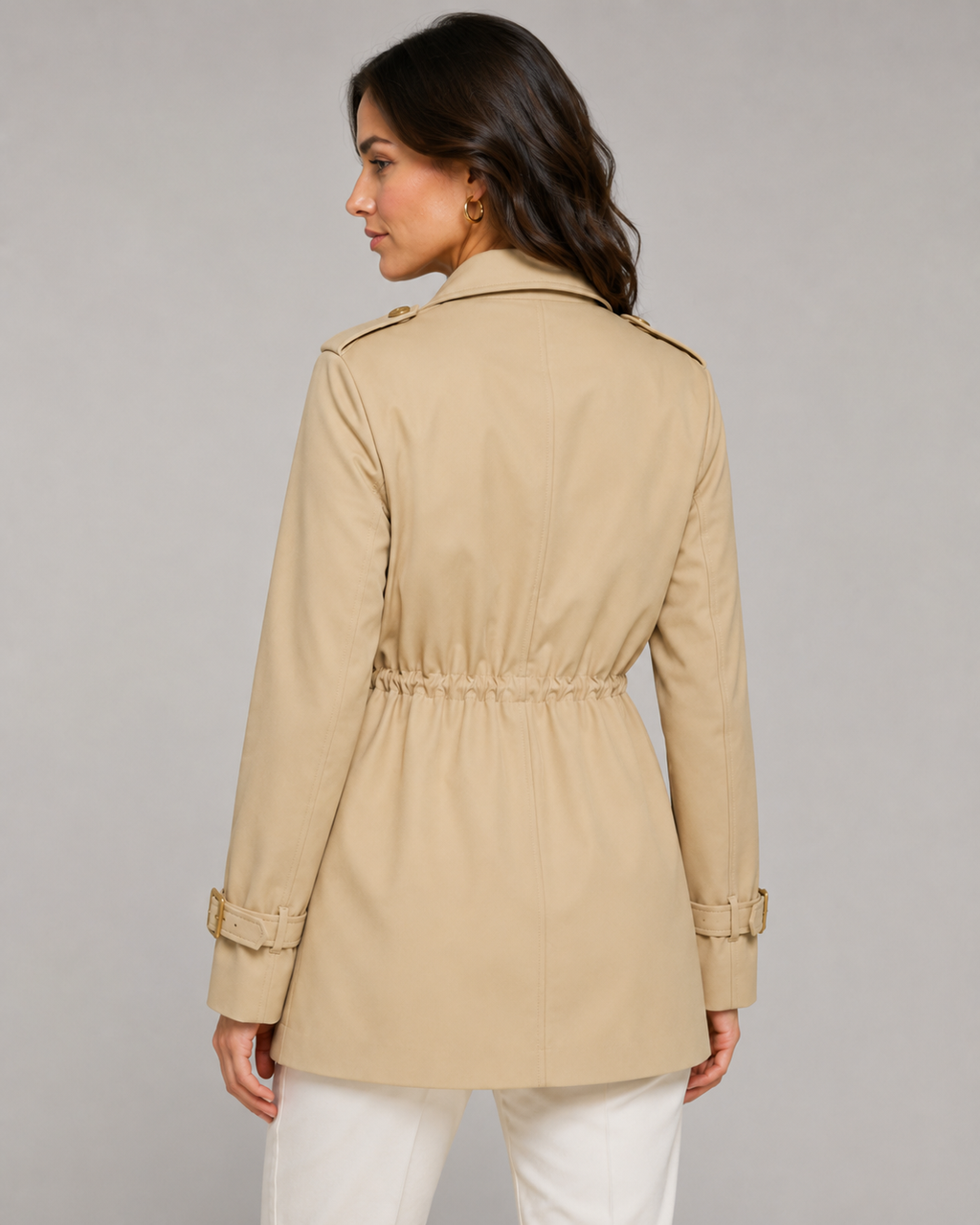 Kacob | Women's Drawstring Short Trench Coat