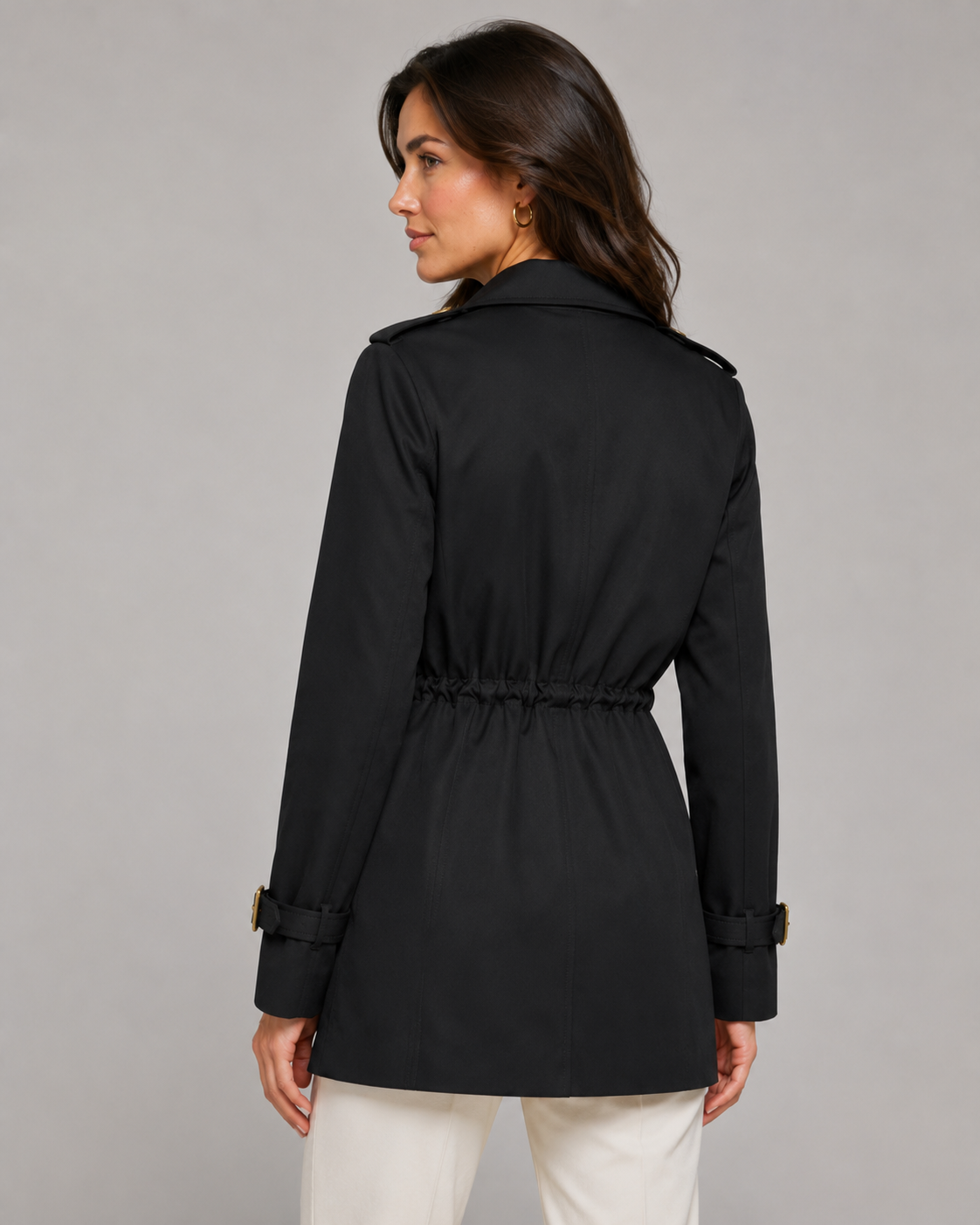 Kacob | Women's Drawstring Short Trench Coat