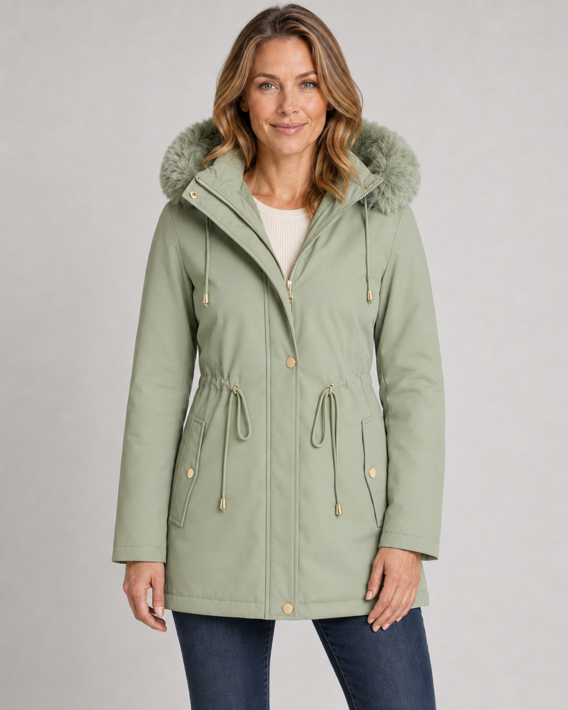 Kacob | Women's Faux Fur Hood Fleece Lined Parka