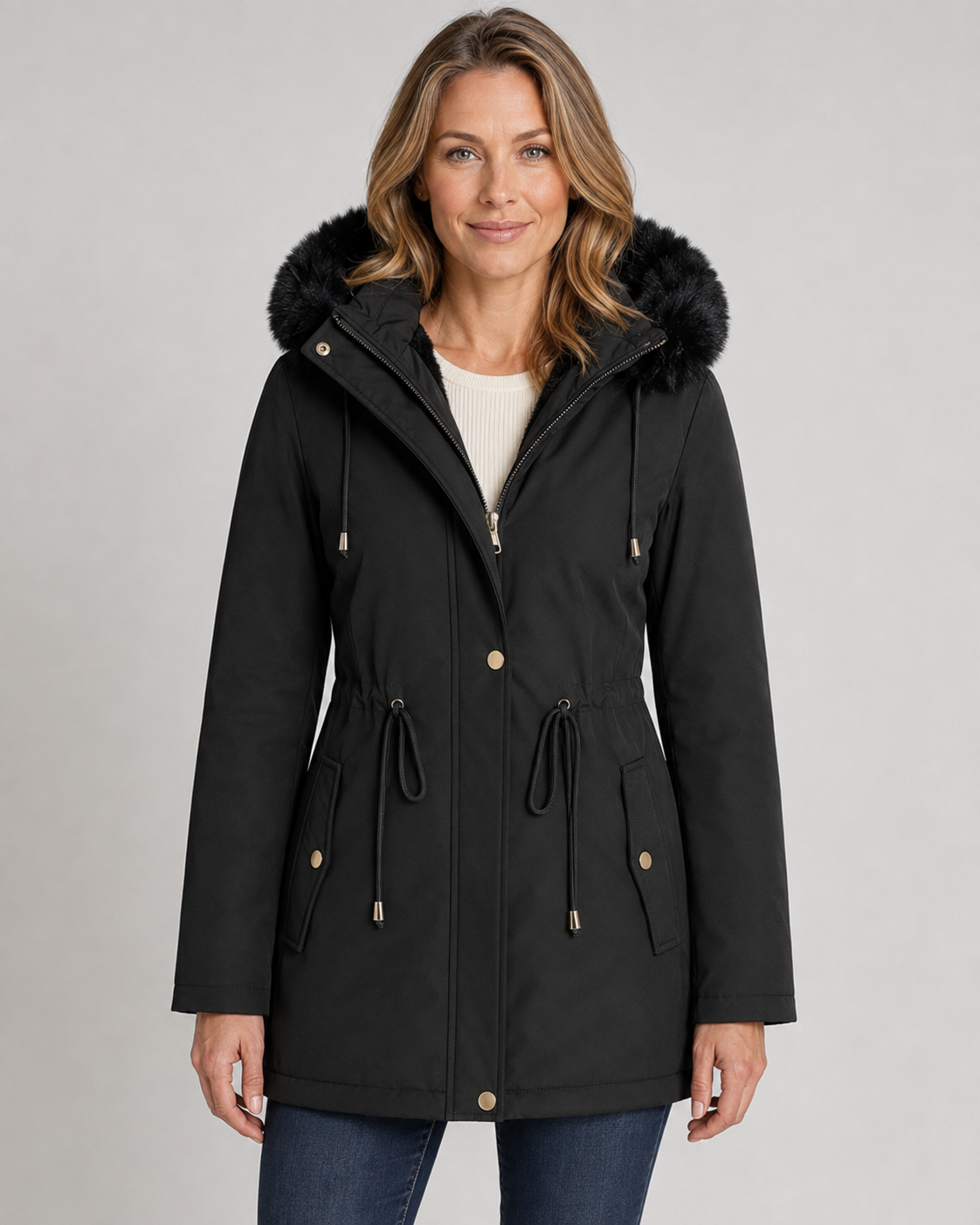 Kacob | Women's Faux Fur Hood Fleece Lined Parka