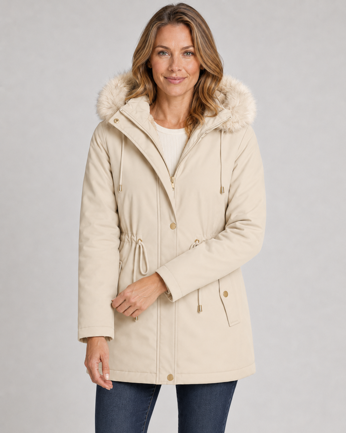 Kacob | Women's Faux Fur Hood Fleece Lined Parka