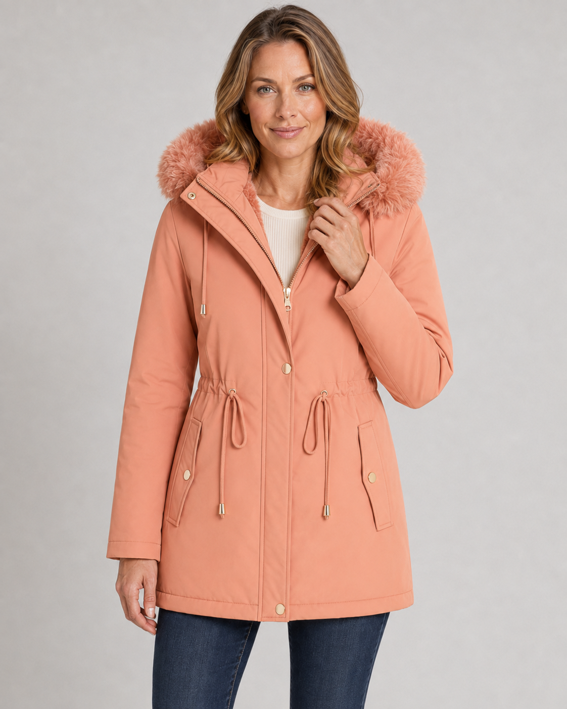 Kacob | Women's Faux Fur Hood Fleece Lined Parka