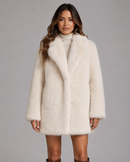 Kacob | Women's Faux Fur Shawl Collar Coat