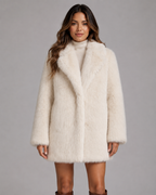 Kacob | Women's Faux Fur Shawl Collar Coat