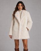 Kacob | Women's Faux Fur Shawl Collar Coat