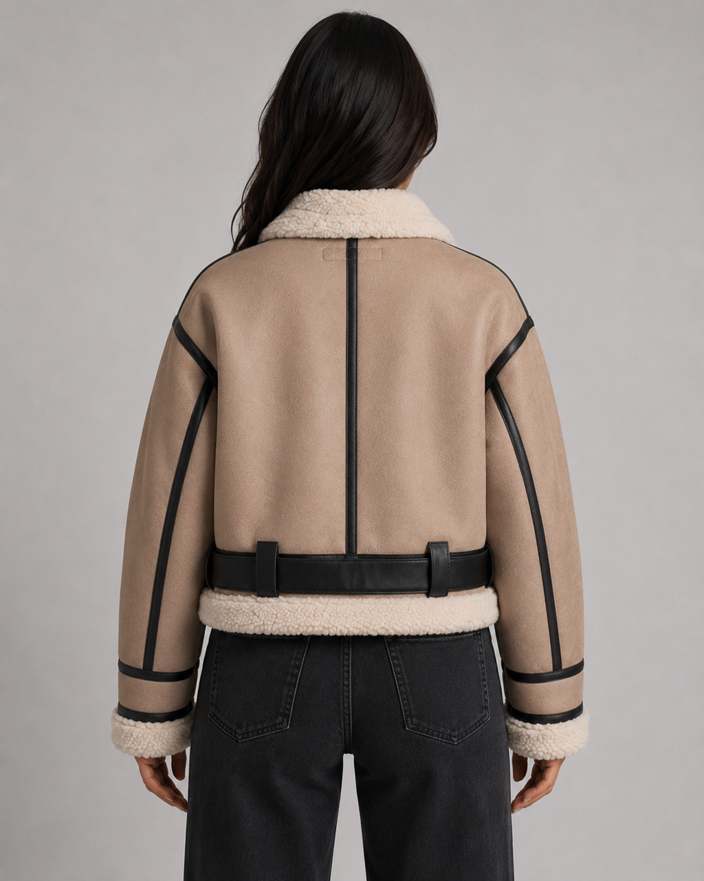Kacob | Women's Faux Leather Aviator Jacket
