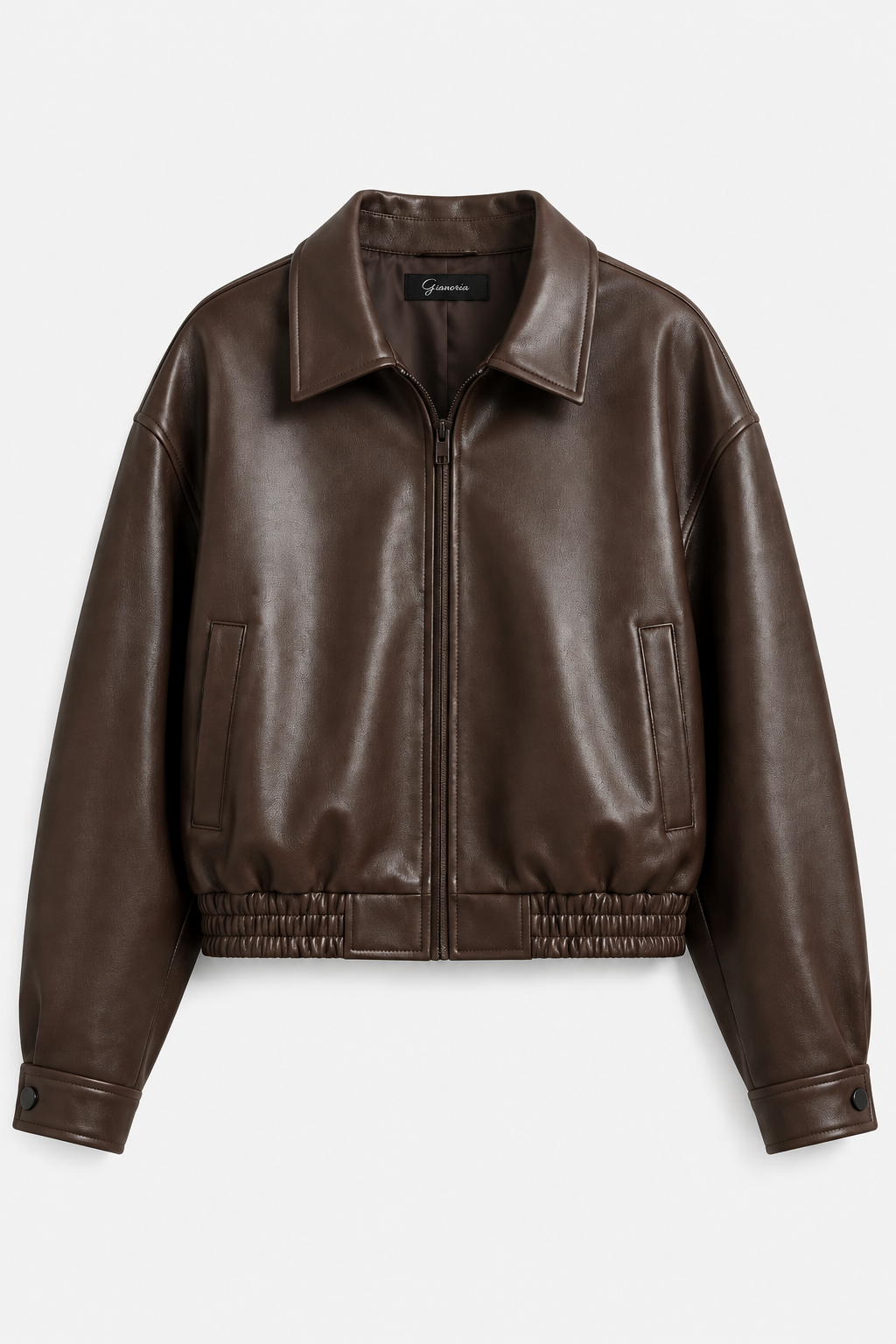 Kacob | Women's Faux Leather Bomber Jacket