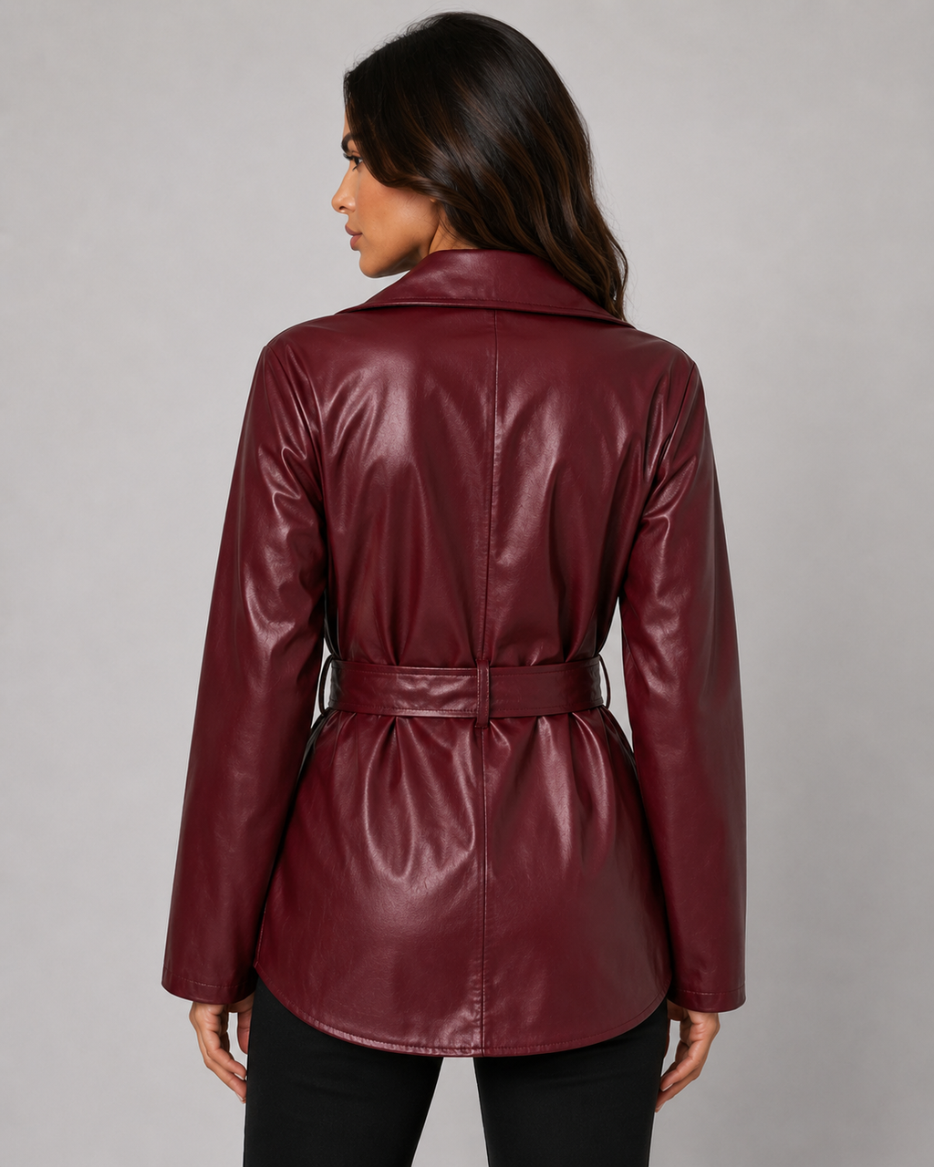 Kacob | Women's Faux Leather Shirt Jacket