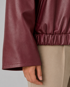 Kacob | Women's Faux Leather Zip-Up Jacket